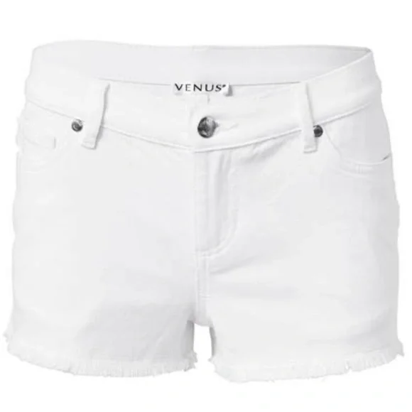 VENUS Cutoff White Jean Shorts, Size 4 - Picture 3 of 11